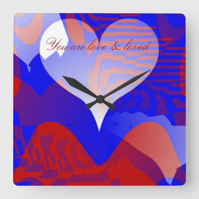 Horloge Carrée Amour_ (Recto)