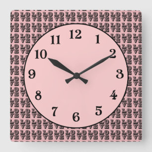 HORLOGE CARRÉE AMOUR