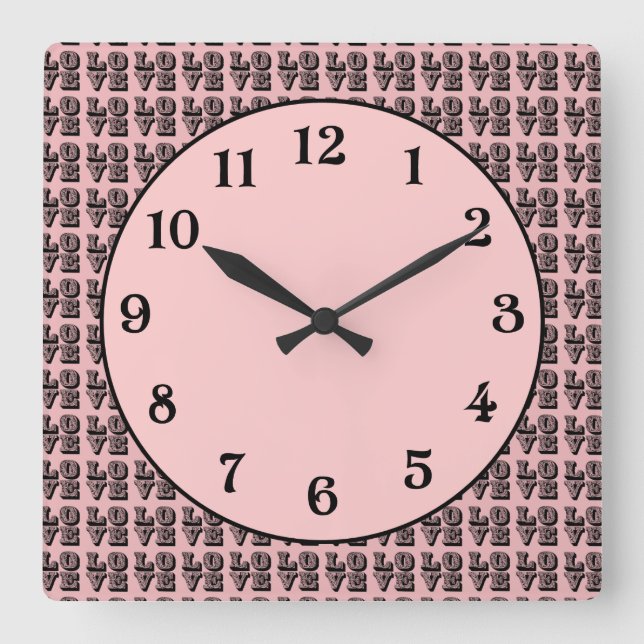 HORLOGE CARRÉE AMOUR (Recto)
