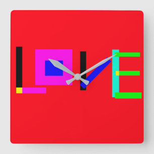 Horloge Carrée Amour