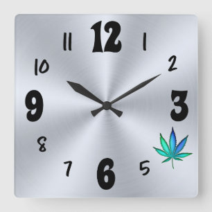 Horloge Carrée Amour arc-en-ciel