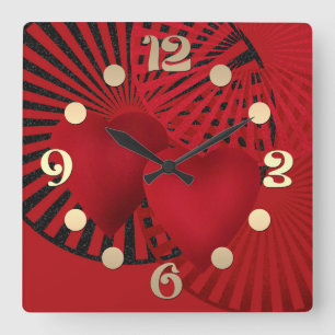 Horloge Carrée Amour, Mariage
