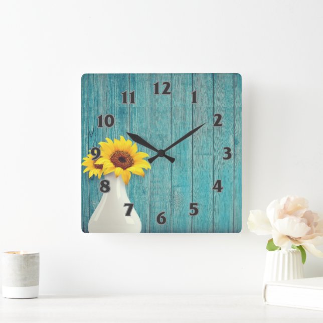 Horloge Carrée Amoureux de nature (Maison)