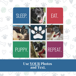 Horloge Carrée Amoureux des animaux photo de animal de compagnie 