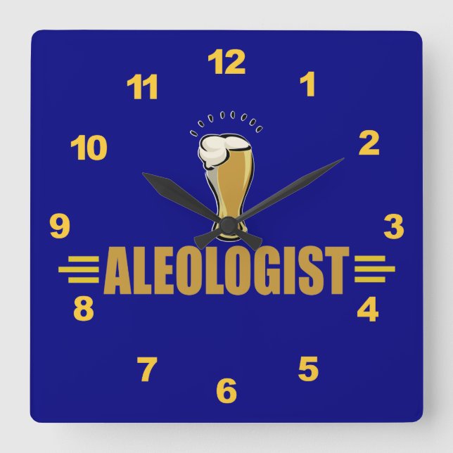 Horloge Carrée Amusante Ale et bière (Recto)
