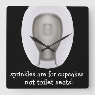 Horloge Carrée Amusante Salle De Bains, Murs Nouveautés