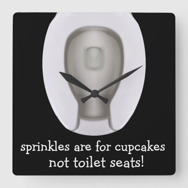 Horloge Carrée Amusante Salle De Bains, Murs Nouveautés (Recto)