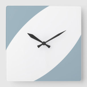 Horloge Carrée Amusantes courbes abstraites modernes blanches et 