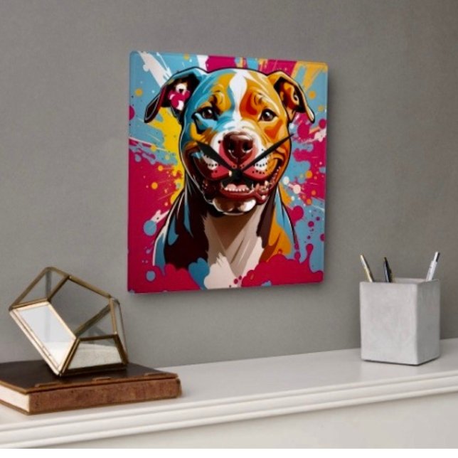 Horloge Carrée Amusement d'anniversaire dans le Staffordshire (Créateur téléchargé)