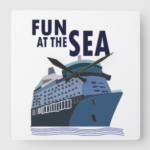 Horloge Carrée Amusement sur le bateau de croisière en mer