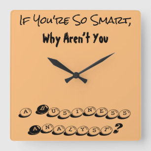 Horloge Carrée Analyste d'entreprise intelligent de cadenas