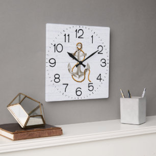 Horloge Carrée Anchor Le Clock