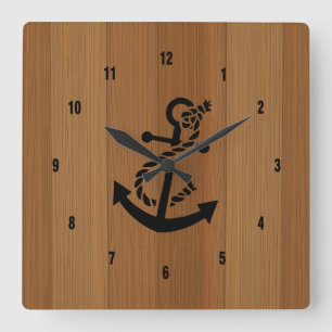 Horloge Carrée Anchor nautical