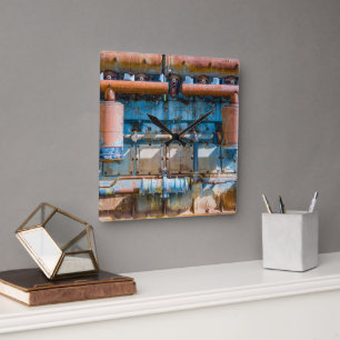 Horloge Carrée Ancien et rouillé Atlas Impérial moteur diesel à I