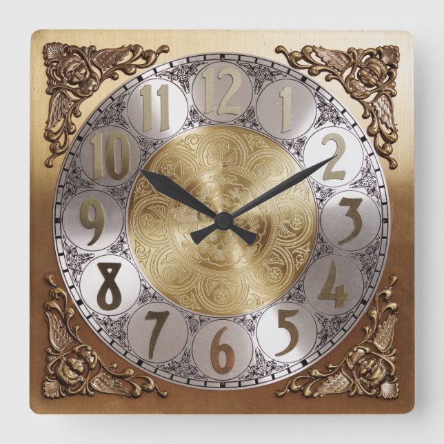 Horloge Carrée Ancien Grandfather Clock (Recto)