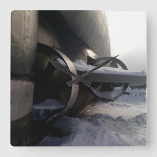 Horloge Carrée Ancien sous-marin