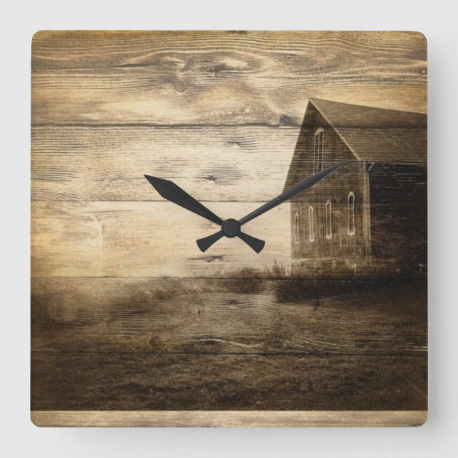 Horloge Carrée ancienne ferme primitive de l'ouest cabine (Recto)