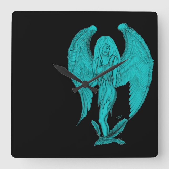 Horloge Carrée Angel (Recto)