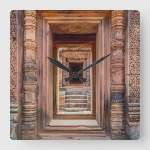 Horloge Carrée Angkor Vat Entryway, Cambodge