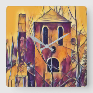 HORLOGE CARRÉE ANGLETERRE VICTORIENNE