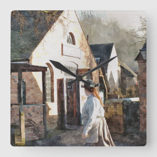 HORLOGE CARRÉE ANGLETERRE VICTORIENNE