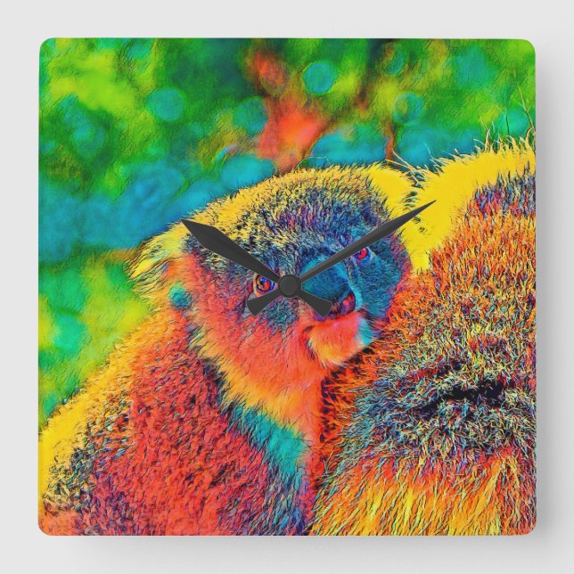 Horloge Carrée AnimalColor_Koala_001 (Recto)