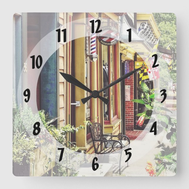 Horloge Carrée Annapolis MD - Barbershop Et Reiki Studio (Recto)