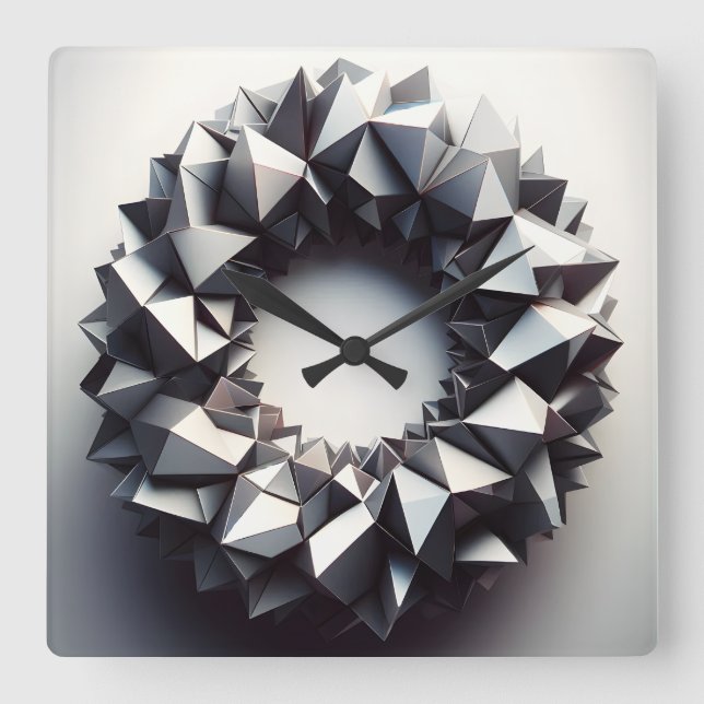 Horloge Carrée anneau de pyramides (Recto)