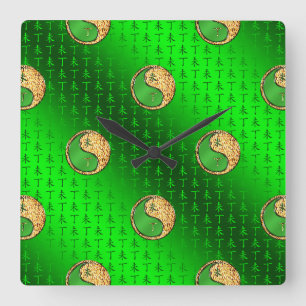 Horloge Carrée Année de la Chèvre de Feu
