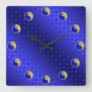 Horloge Carrée Année du Bœuf de Métal