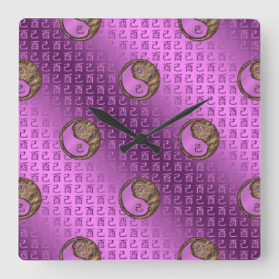 Horloge Carrée Année du Coq de Terre