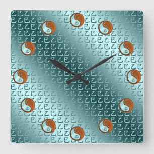 Horloge Carrée Année du Serpent de Bois