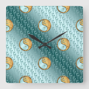 Horloge Carrée Année du Serpent de Feu