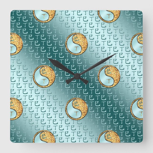 Horloge Carrée Année du Serpent de Feu (Recto)