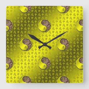 Horloge Carrée Année du Singe de Terre