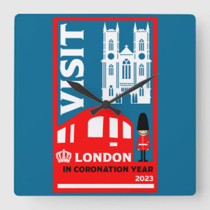 Horloge Carrée Année royale du couronnement 2023 Londres