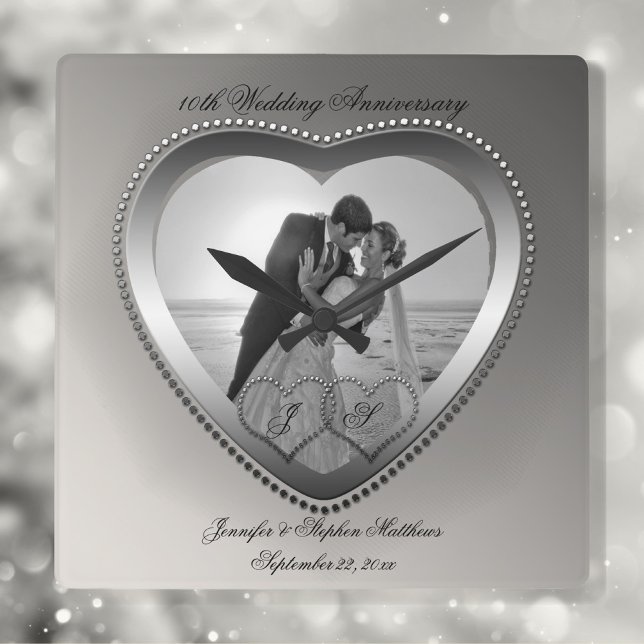 Horloge Carrée Anniversaire de Tin Punché 10 ans (Créateur téléchargé)