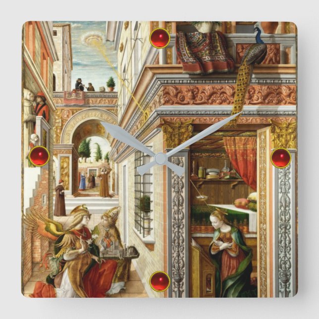 Horloge Carrée Annonciation, Saint Emidius et un OVNI (Recto)