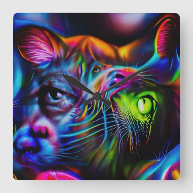 Horloge Carrée Anthrophobie (Recto)