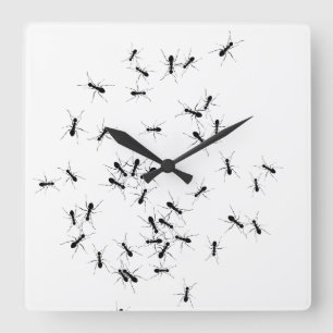 Horloge Carrée Ants