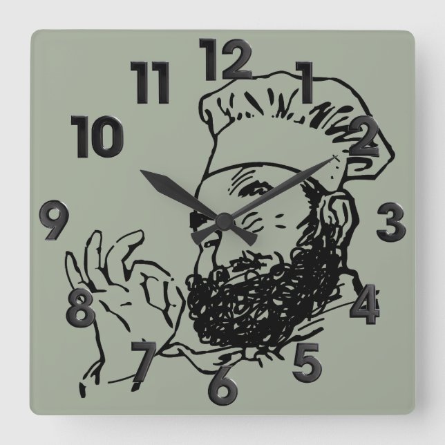 Horloge Carrée Approuvé par le chef (Recto)