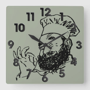 Horloge Carrée Approuvé par le chef