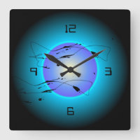 Aqua Mystic Illuminée Purple/Lemon >Horloge murale