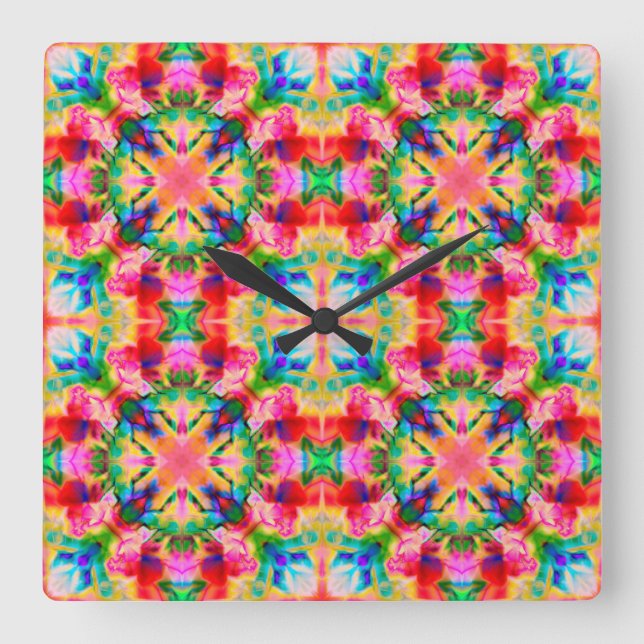 Horloge Carrée Aquarelle (Recto)