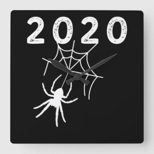 Horloge Carrée Araignée Halloween 2020 Cadeau, Araignée d'Hallowe
