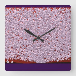 Horloge Carrée Arbre à bulles de flocons de neige