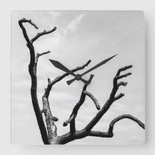 Horloge Carrée arbre libre