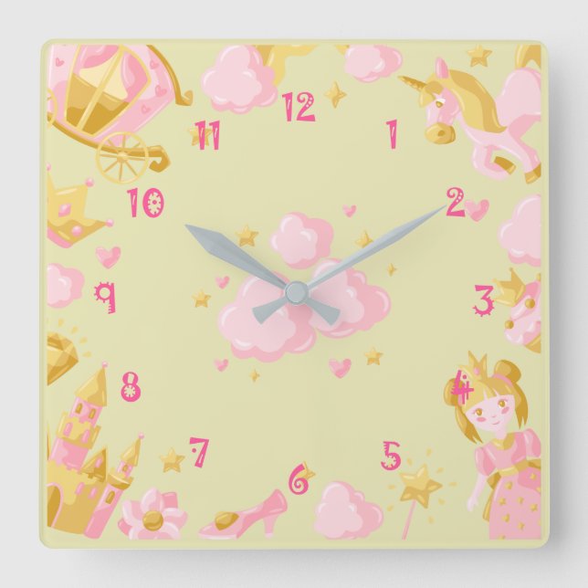 Horloge Carrée Arc-en-ciel  (Recto)