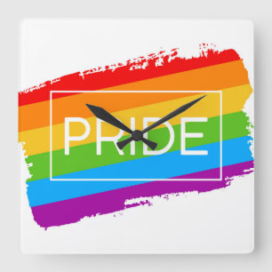 Horloge Carrée Arc-en-ciel de la Fierté de Bruxelles