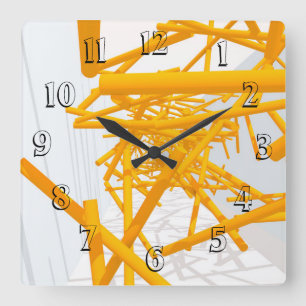 Horloge Carrée Architectural Space with Bright Geometrical Shape